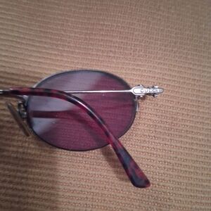 Gucci Burgundy and Silver Sunglasses